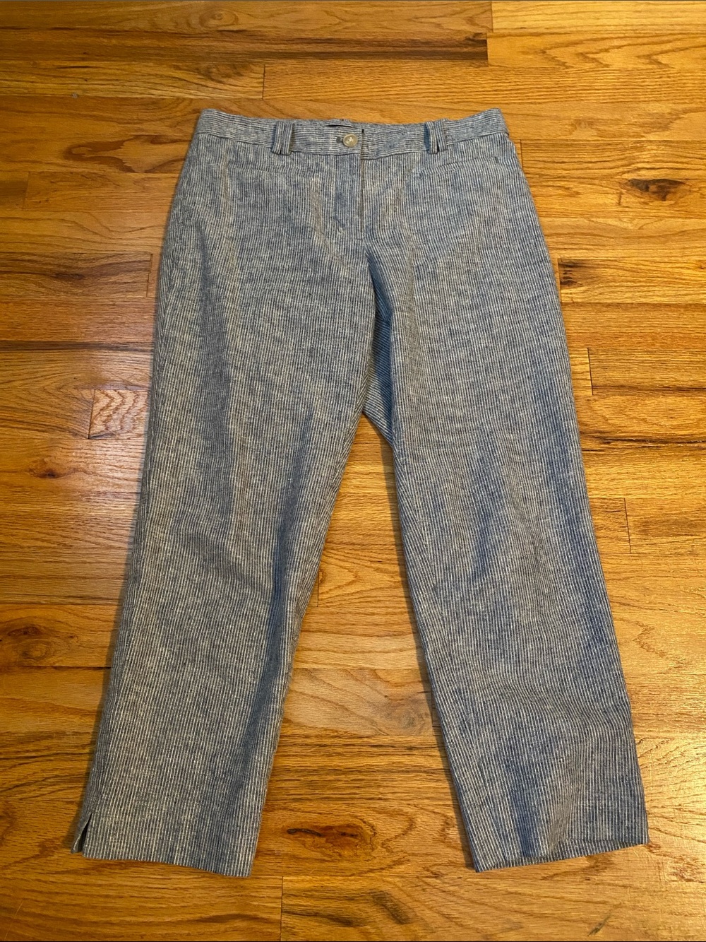 Ann Taylor Women's Cropped Pinstripe Ankle Pants 2P Curvy